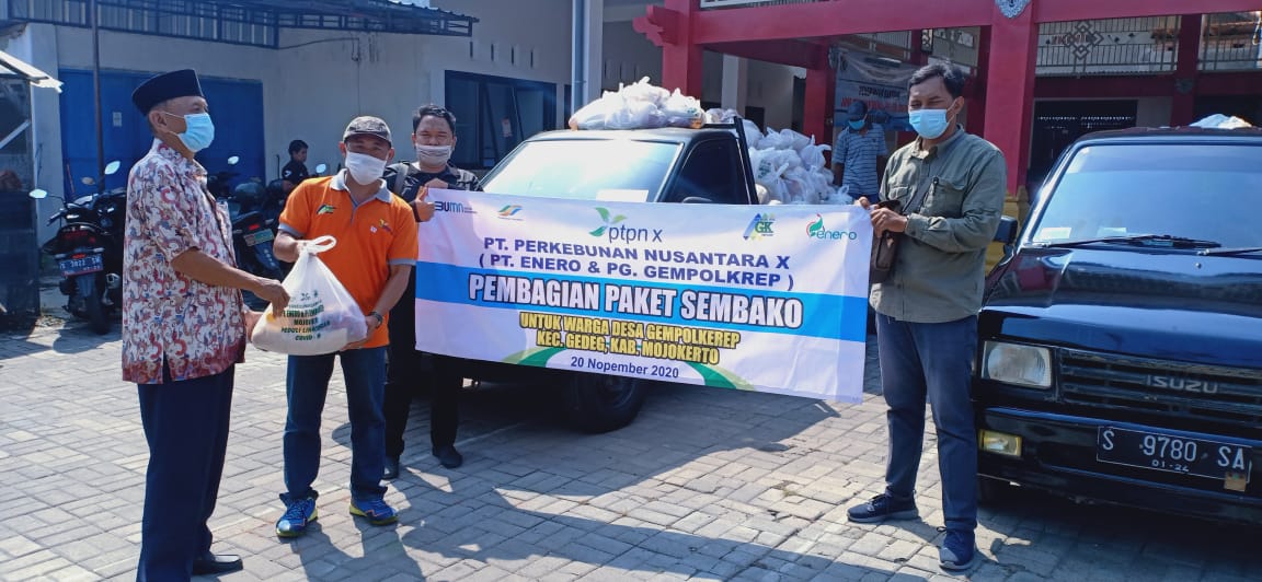 PG GEMPOLKREP DAN PT ENERO BAGIKAN 1.485 PAKET SEMBAKO