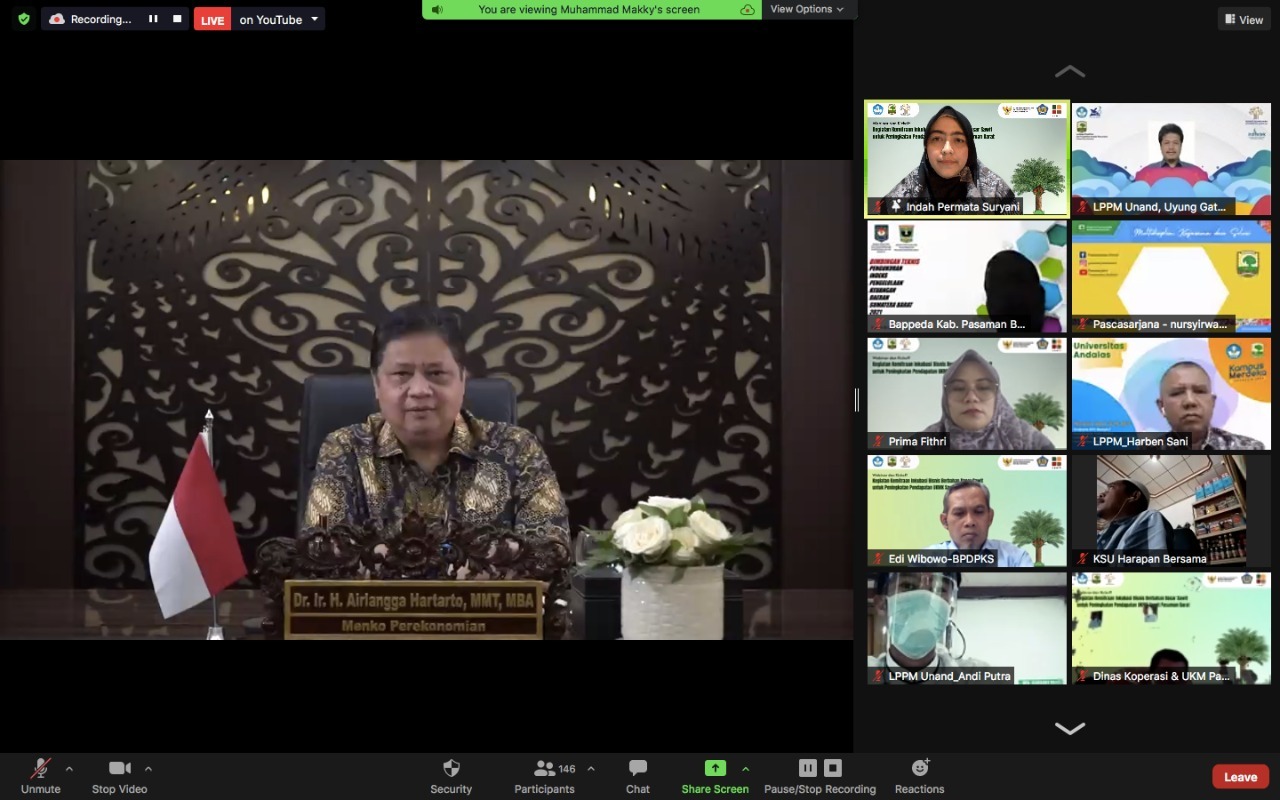 BPDPKS dan  Universitas Andalas Bangun Inkubasi Bisnis  UKMK Sawit Sumatera Barat