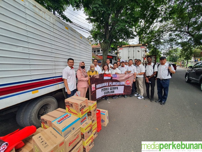 Minamas Plantation Donasikan Bantuan untuk Gempa Cianjur