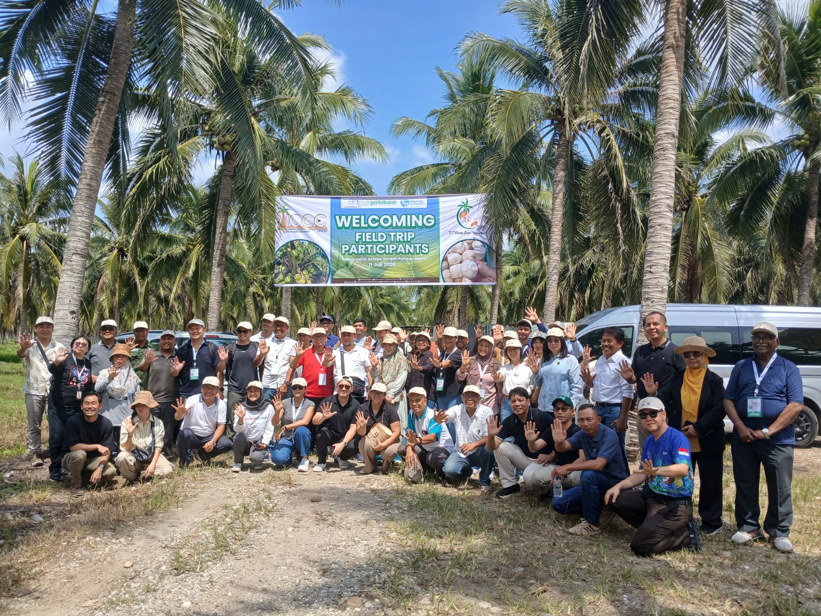 Field Trip IICCE 2026 Ungkap Potensi Besar Kelapa Genjah Pandan Manis sebagai Sumber Benih Unggul Nasional