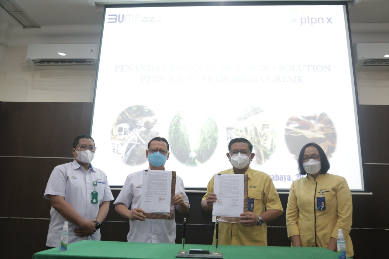 PTPN X Gandeng PT Petrokimia Gresik untuk Pemenuhan Saprodi Petani