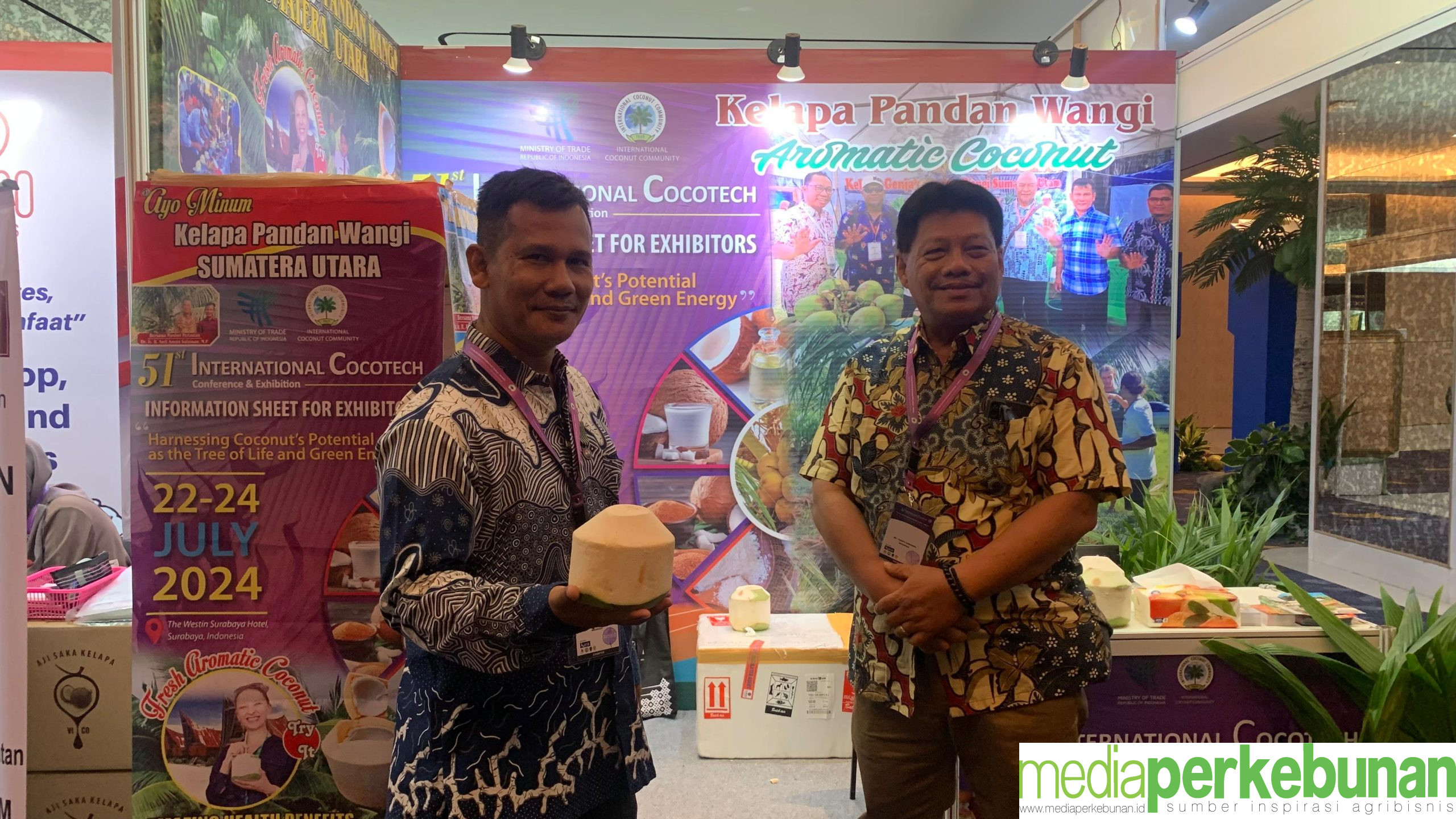 Kelapa Genjah Pandan Wangi Jadi Sorotan di Cocotech Surabaya