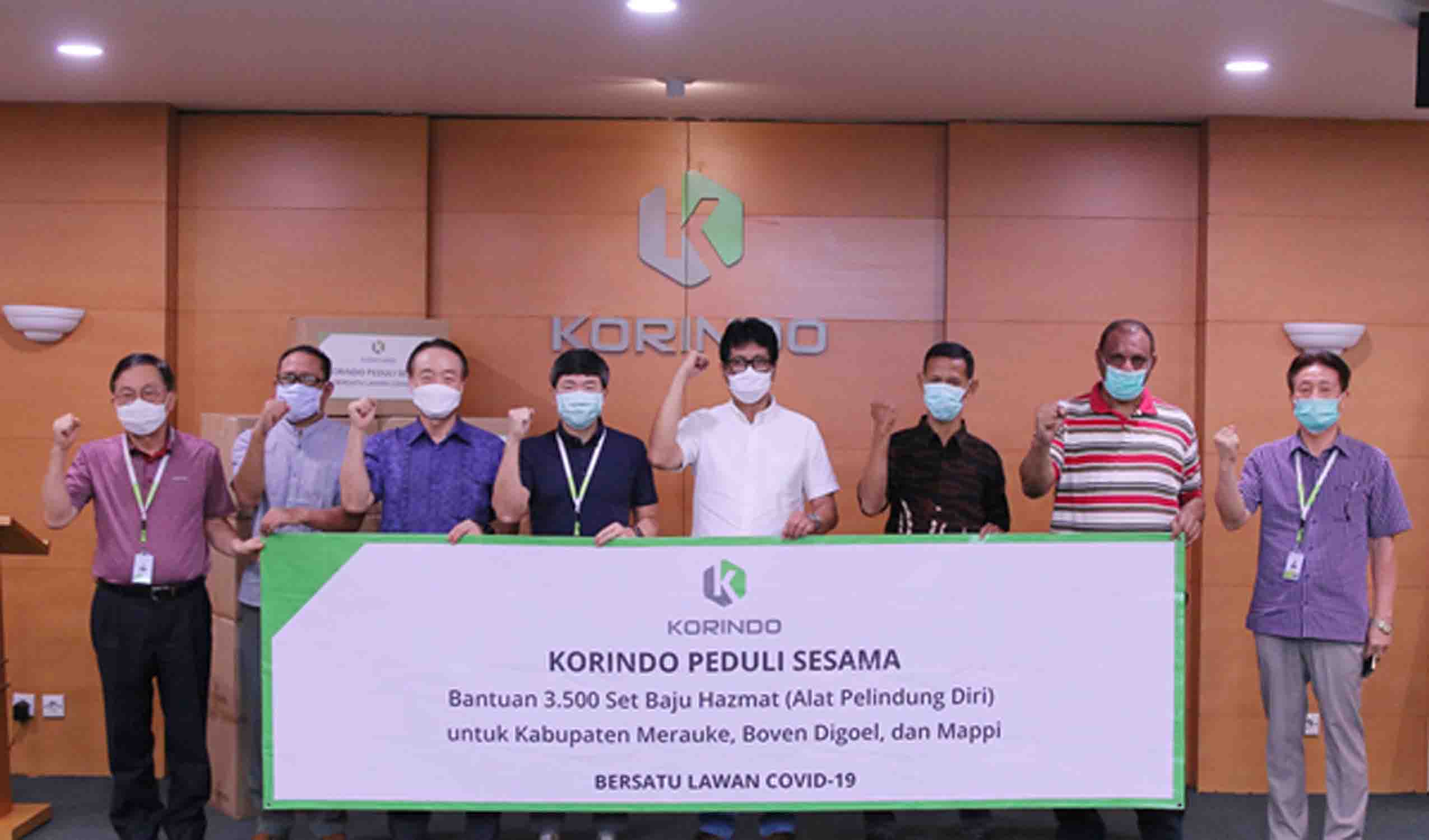 Korindo Kirim 3.500 Baju Hazmat dan 120.000 Masker untuk Papua