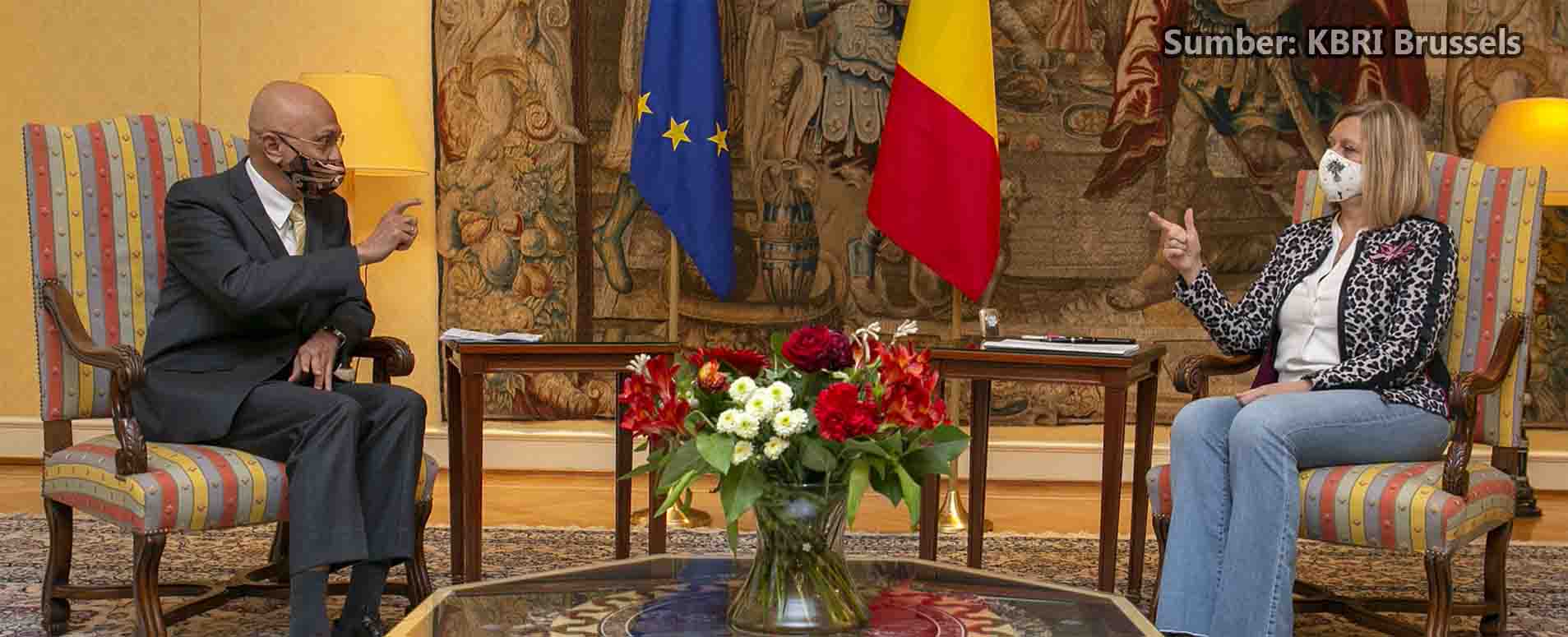 Dubes RI dan Ketua Parlemen Federal Belgia Bahas Sustainable Palim Oil