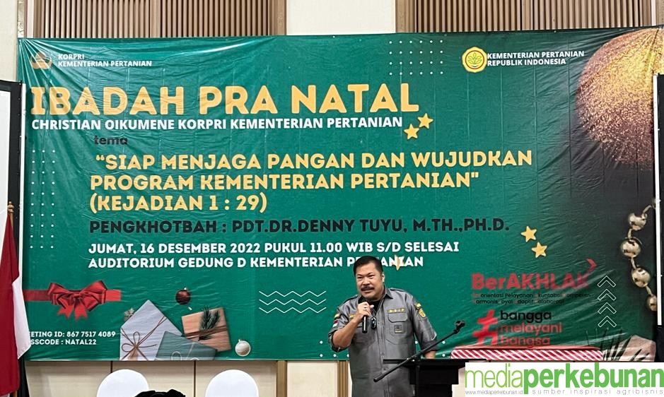 IBADAH PRA NATAL KORPRI KEMENTAN : SIAP MENJAGA PANGAN DAN WUJUDKAN PROGRAM KEMENTAN
