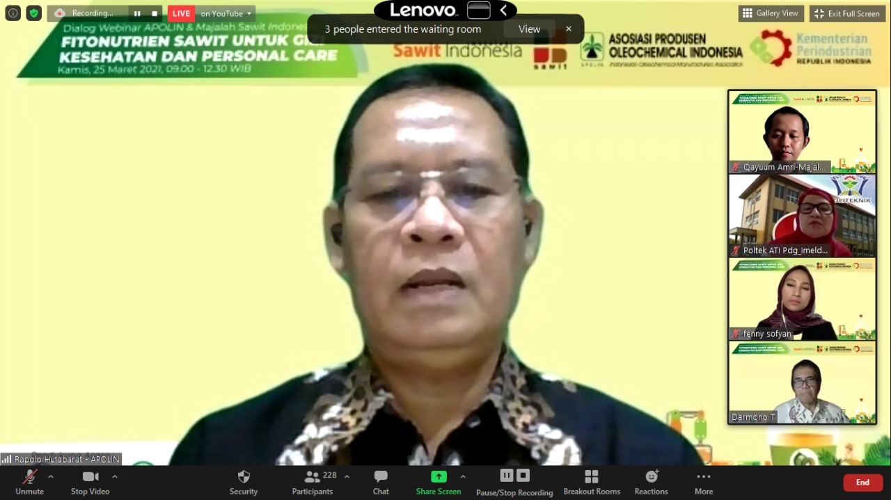Fitonutrien Sawit Berpeluang Menjadi Tambang Ekonomi Indonesia