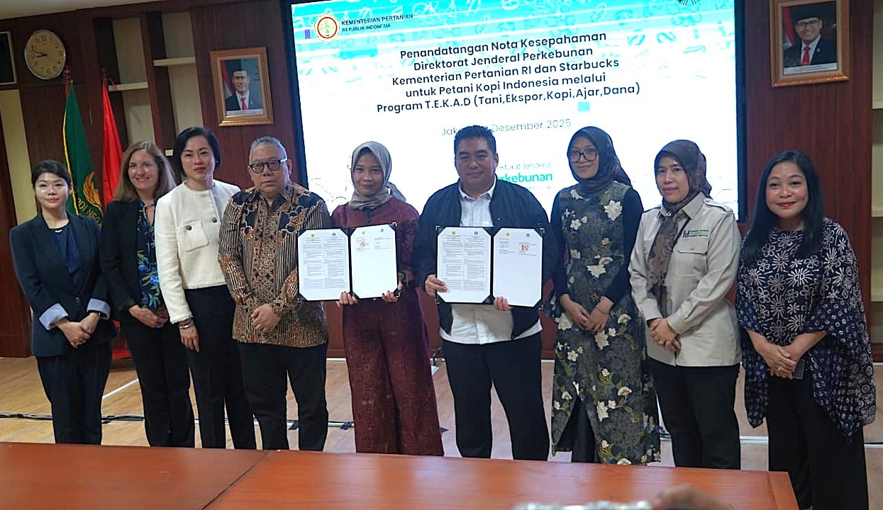 Kementan dan Starbucks Teken MoU Program TEKAD untuk Perkuat Ekosistem Kopi Nasional
