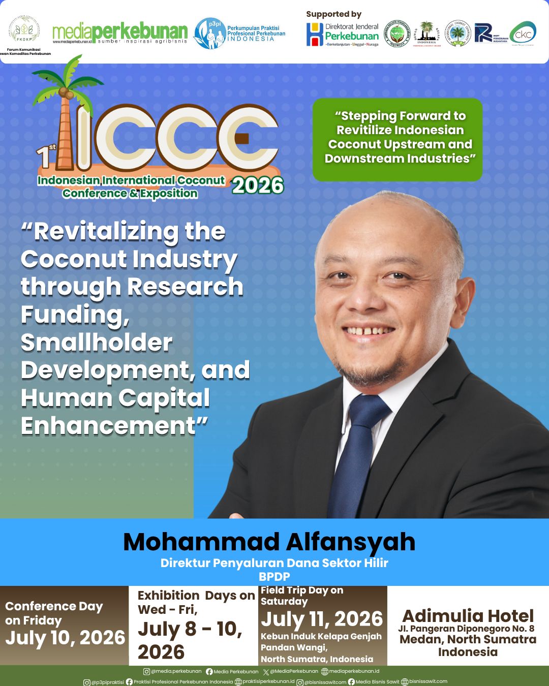 IICCE 2026: BPDP Bahas Program Revitalisasi Industri Kelapa