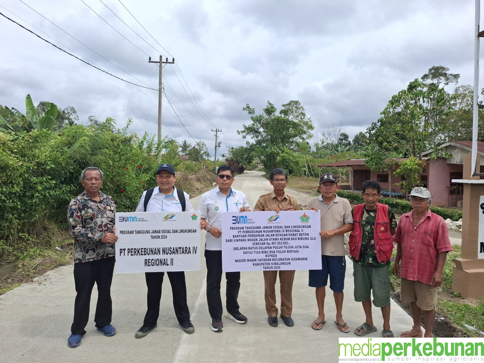 Kebun Bah Birung Ulu PTPN IV Regional II, Perbaiki Jalan Desa di Simalungun
