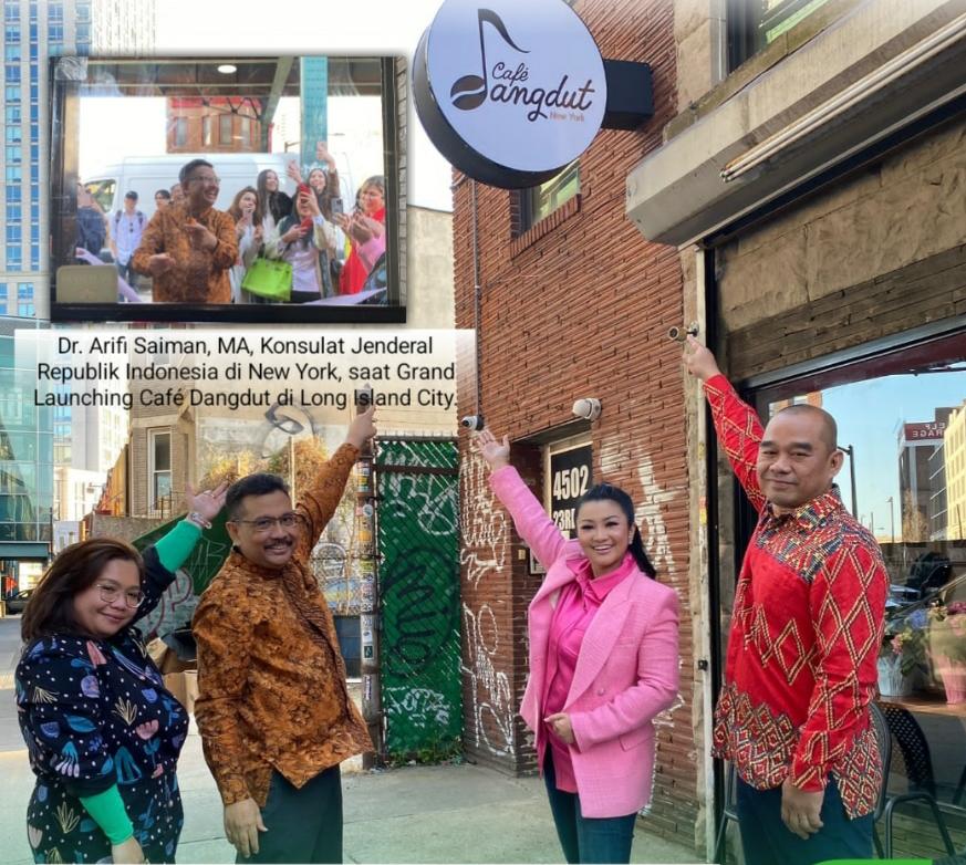 CAFE DANGDUT NEW YORK, SARANA PROMOSI PRODUK PERTANIAN DAN PERKEBUNAN INDONESIA