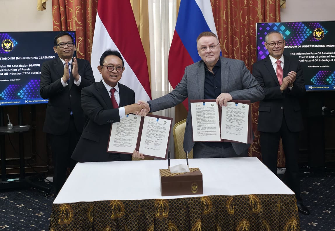 GAPKI dan Fat and Oil Union of Russia Tandatangani MoU Perkuat Kerjasama Industri Minyak Nabati Indonesia-Rusia
